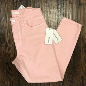 GRLFRND Karolina Jeans Pink Cropped Skinny Sz 27